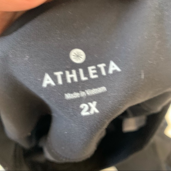 Athleta Plus Size Cobra Tights Cropped Cut Out Black Size 2X Yoga Barre Athletic - Picture 4 of 8